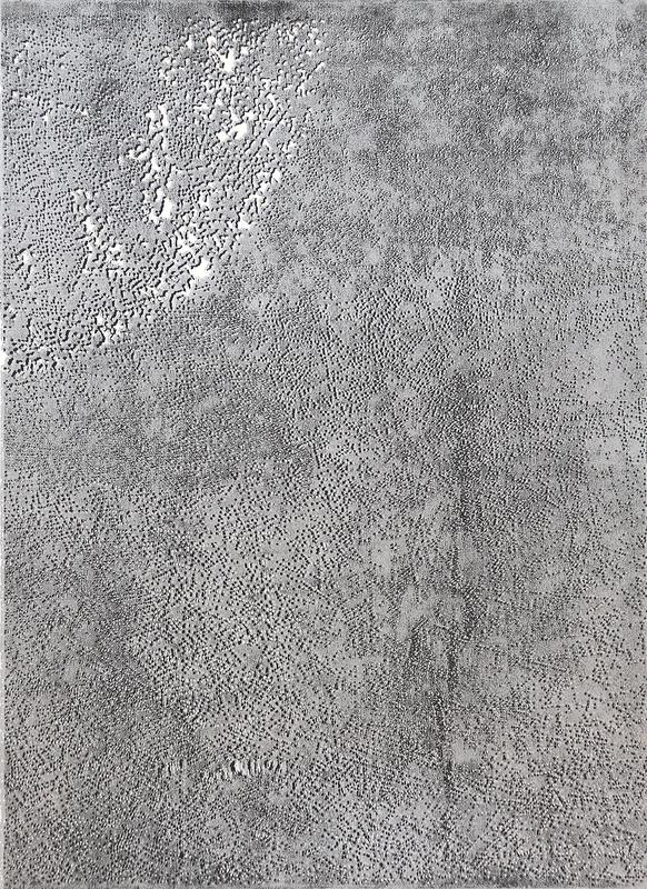 Lune de printemps métallique III,  I_I, xylographie, 79x57 cm, 2020